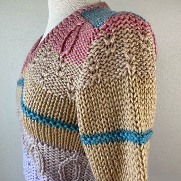 Vintage Daddy’s Money Hand Knit V-Neck Sweater Size M EUC - Picture 4 of 8